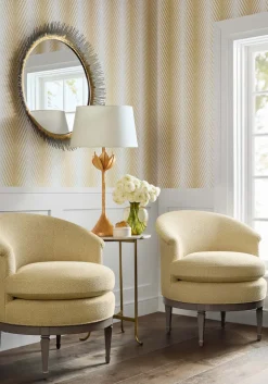 Thibaut Modern Resource 3 Viva Wallpaper - Metallic Gold