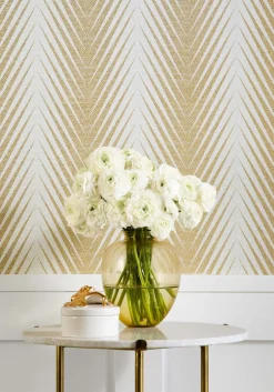 Thibaut Modern Resource 3 Viva Wallpaper - Metallic Gold