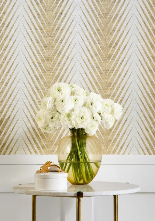 Thibaut Modern Resource 3 Viva Wallpaper - Metallic Gold