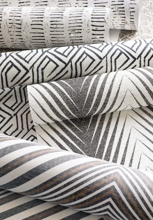 Thibaut Modern Resource 3 Cork Forest Wallpaper - Black & White