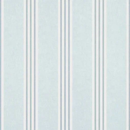 Thibaut Pavilion Canvas Stripe Wallpaper - Spa Blue