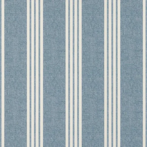 Thibaut Pavilion Canvas Stripe Wallpaper - Navy Blue