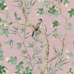 Thibaut Sojourn Claire Wallpaper - Lavender