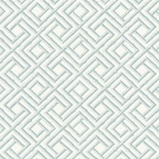 Thibaut Sojourn French Lattice Wallpaper - Spa Blue