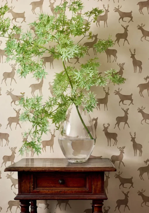 Thibaut Vista Bucks Wallpaper - Birch