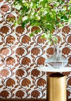 Thibaut Vista Desert Flower Wallpaper - Ochre