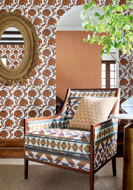 Thibaut Vista Desert Flower Wallpaper - Ochre