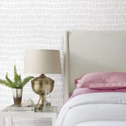 Tick Mark Stripes Peel & Stick Wallpaper - Gray