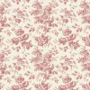 Toile Resource Library Anemone Toile Wallpaper - Red