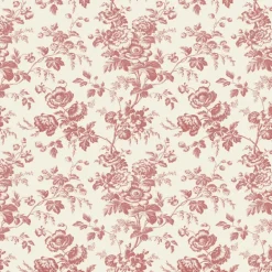 Toile Resource Library Anemone Toile Wallpaper - Red