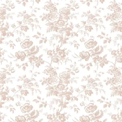 Toile Resource Library Anemone Toile Wallpaper - Pink