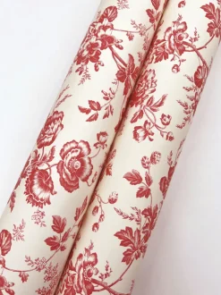 Toile Resource Library Anemone Toile Wallpaper - Red