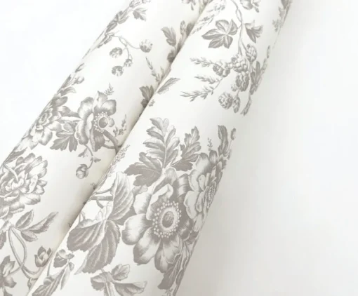 Toile Resource Library Anemone Toile Wallpaper - Brown