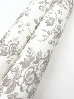 Toile Resource Library Anemone Toile Wallpaper - Brown
