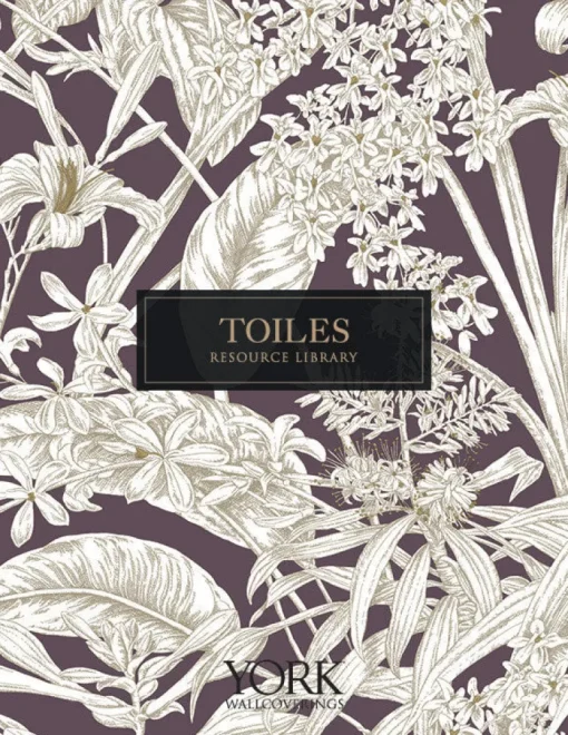 Toile Resource Library Avian Fountain Toile Wallpaper - Brown