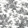 Toile Resource Library Campagne Toile Wallpaper - Black