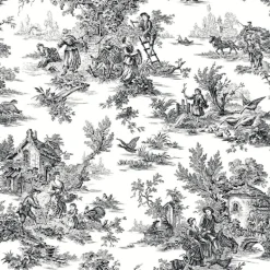 Toile Resource Library Campagne Toile Wallpaper - Black