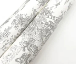 Toile Resource Library Campagne Toile Wallpaper - Gray