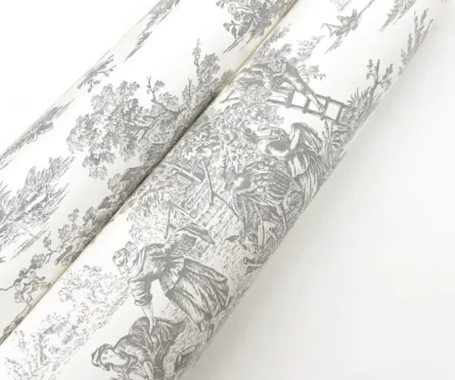 Toile Resource Library Campagne Toile Wallpaper - Gray