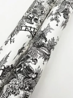 Toile Resource Library Campagne Toile Wallpaper - Black