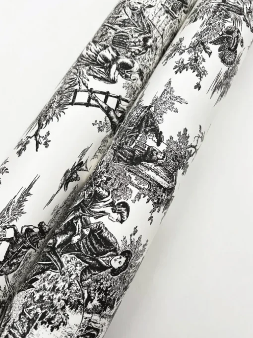 Toile Resource Library Campagne Toile Wallpaper - Black