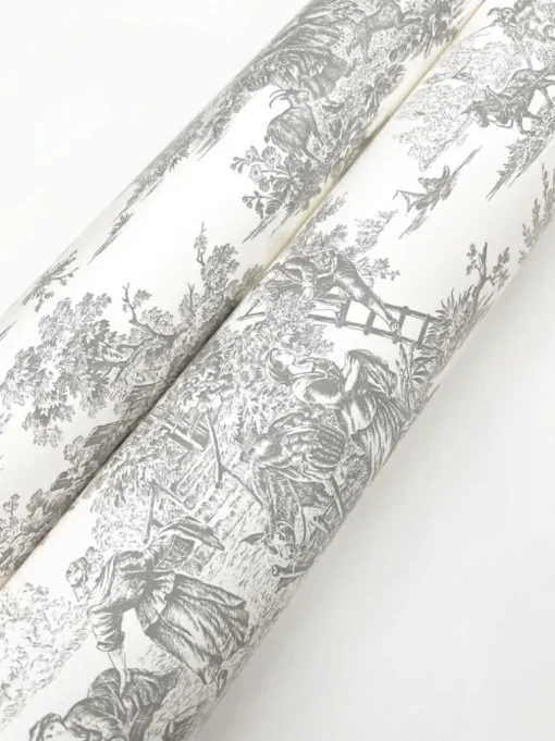 Toile Resource Library Campagne Toile Wallpaper - Gray