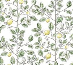 Toile Resource Library Limoncello Toile Wallpaper - Green