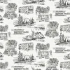 Toile Resource Library Modern Vista Toile Wallpaper - Black