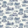 Toile Resource Library Modern Vista Toile Wallpaper - Blue