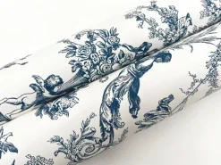 Toile Resource Library Old World Toile Wallpaper - Blue