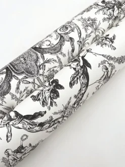 Toile Resource Library Old World Toile Wallpaper - Black