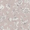Toile Resource Library Passion Flower Toile Wallpaper - Purple