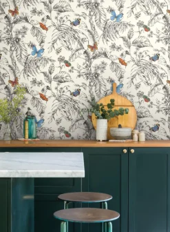 Toile Resource Library Papillon Wallpaper - Orange
