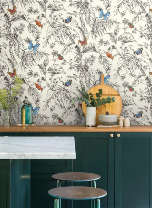 Toile Resource Library Papillon Wallpaper - Orange