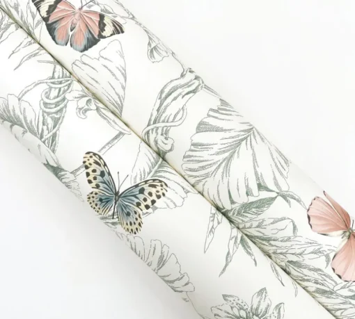 Toile Resource Library Papillon Wallpaper - Blush
