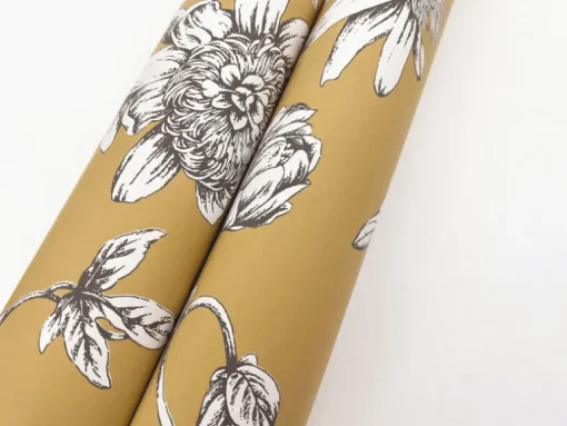 Toile Resource Library Passion Flower Toile Wallpaper - Yellow