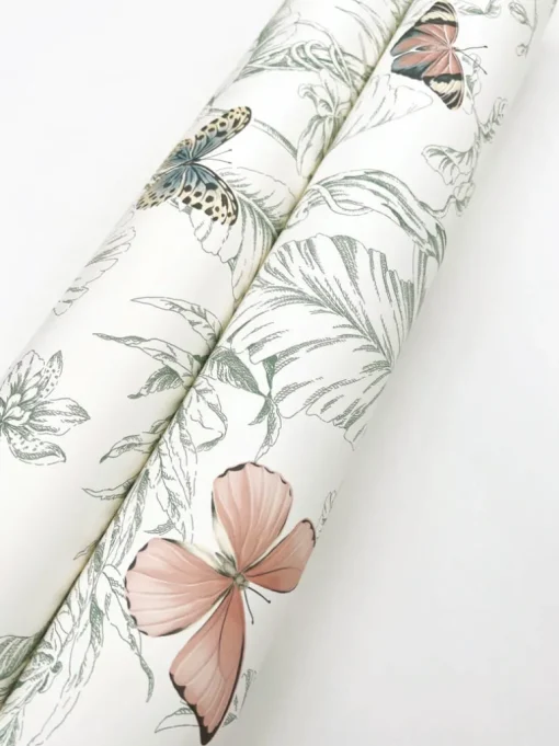 Toile Resource Library Papillon Wallpaper - Blush