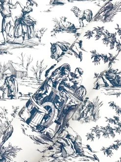 Toile Resource Library Seasons Toile Wallpaper - Blue