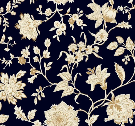 Toile Resource Library Sutton Wallpaper - Black