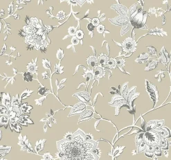 Toile Resource Library Sutton Wallpaper - Brown