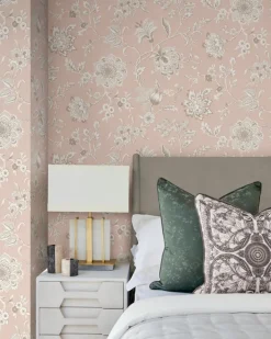 Toile Resource Library Sutton Wallpaper - Pink