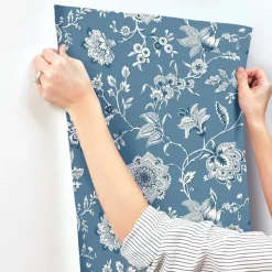 Toile Resource Library Sutton Wallpaper - Blue