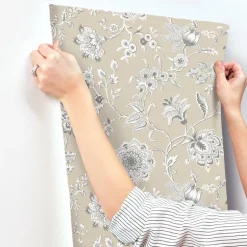 Toile Resource Library Sutton Wallpaper - Brown