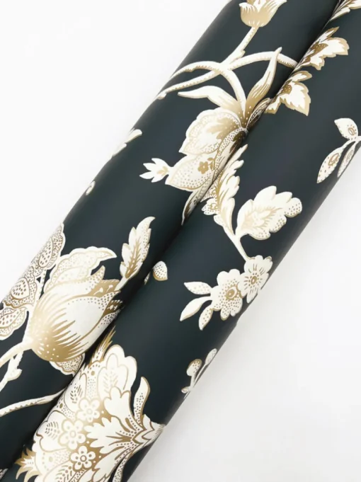 Toile Resource Library Sutton Wallpaper - Black
