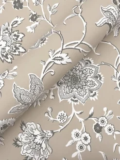 Toile Resource Library Sutton Wallpaper - Brown