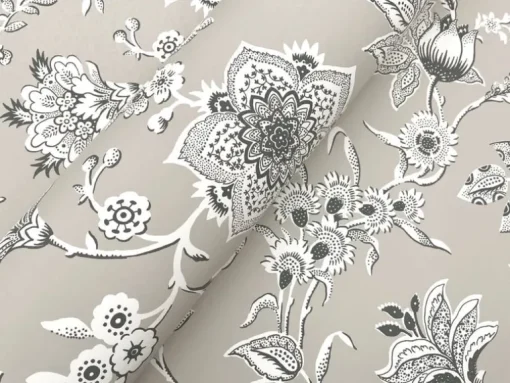 Toile Resource Library Sutton Wallpaper - Gray