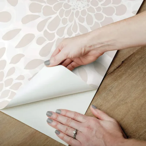 Toss The Bouquet Peel & Stick Wallpaper - Beige
