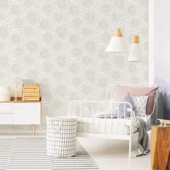Toss The Bouquet Peel & Stick Wallpaper - Beige
