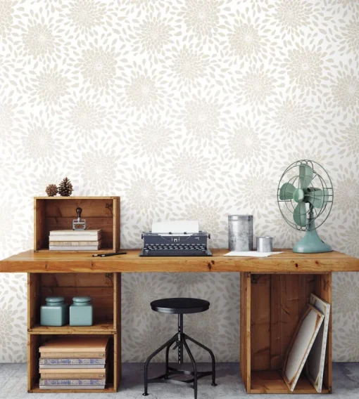 Toss The Bouquet Peel & Stick Wallpaper - Beige