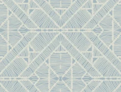 Tropics Resource Library Diamond Macrame Wallpaper - Blue